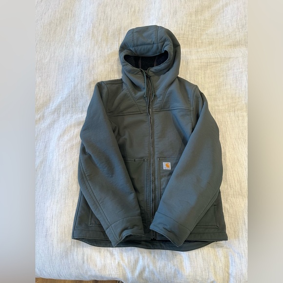 Carhartt Jackets & Blazers - Women’s Carhartt Forest Green Hooded Fleece Lined Jacket